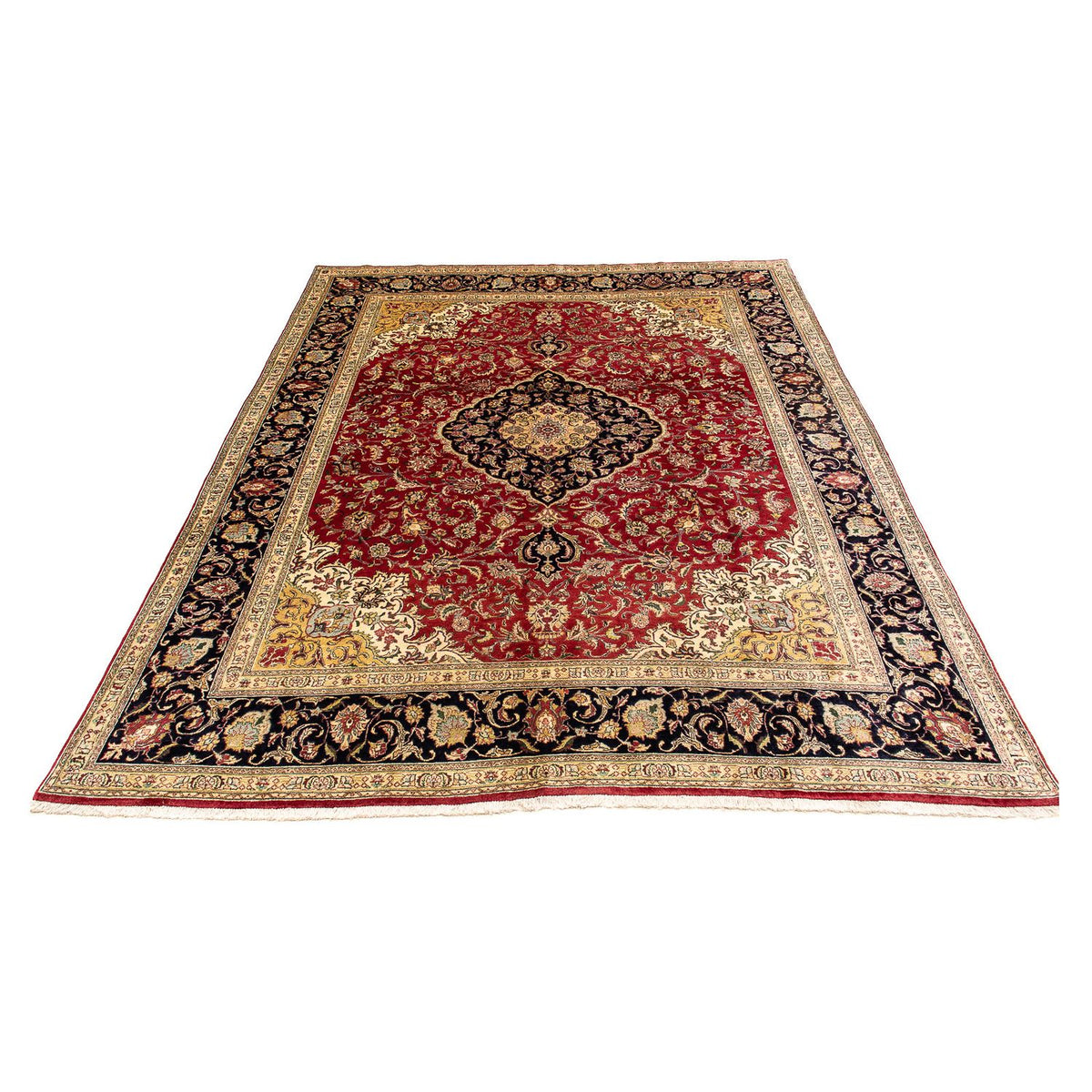 Alfombra persa - Tabriz - 380 x 300 cm - rojo oscuro
