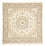 Alfombra Persa - Nain - Real cuadrado - 203 x 202 cm - beige