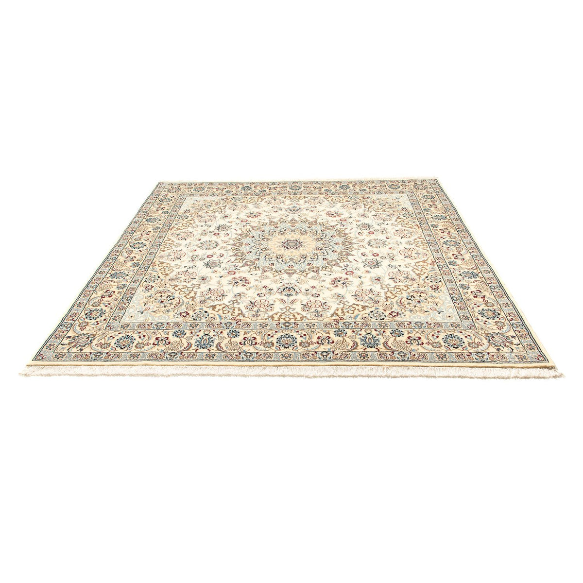 Alfombra Persa - Nain - Real cuadrado - 203 x 202 cm - beige