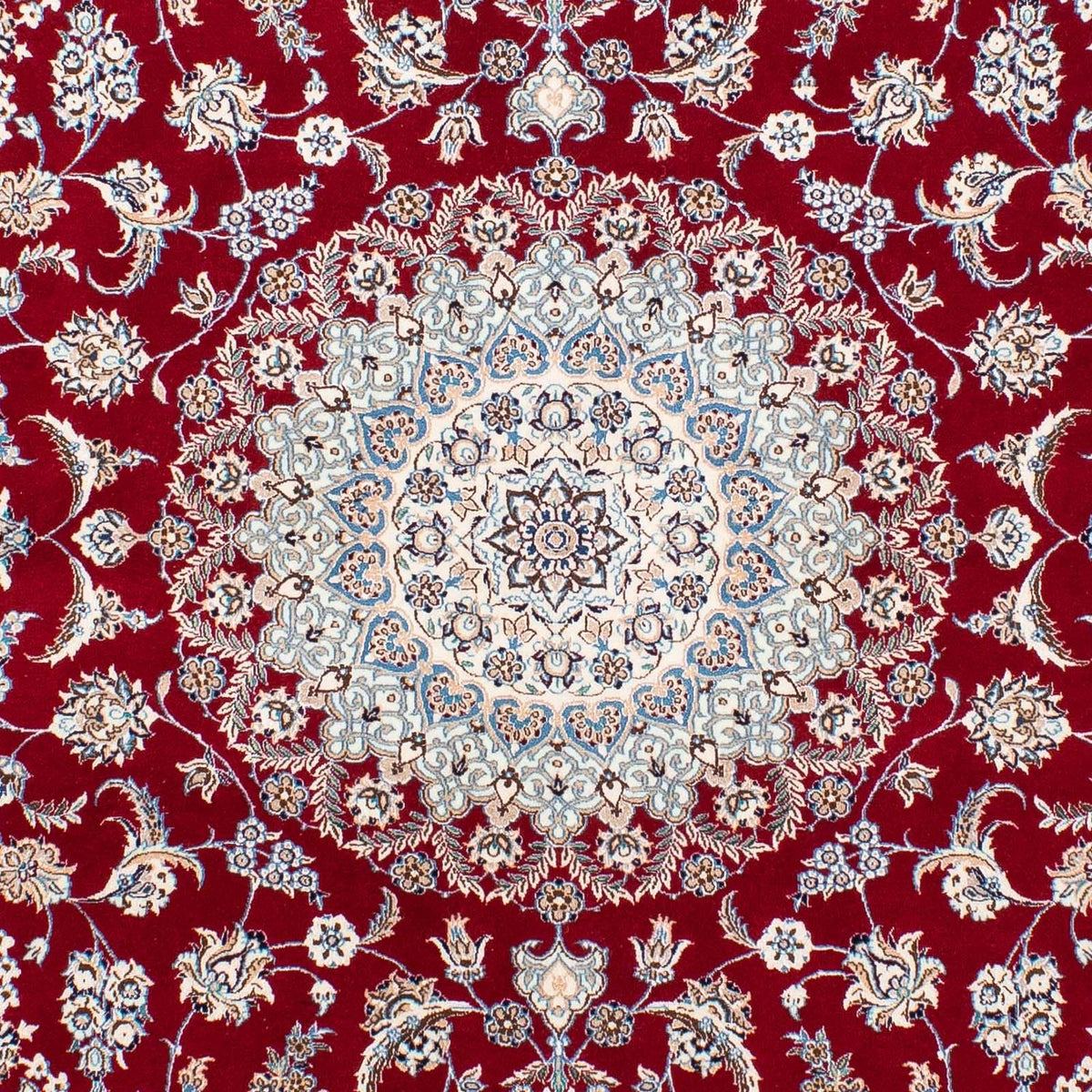 Alfombra Persa - Nain - Prima - 199 x 157 cm - rojo oscuro