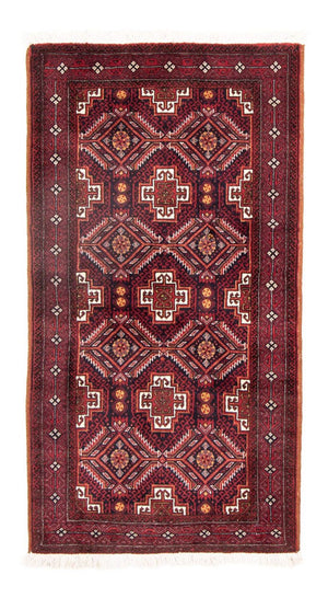 Alfombra Belutsch - 152 x 81 cm - rojo oscuro