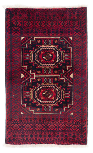 Alfombra Belutsch - 146 x 84 cm - rojo oscuro