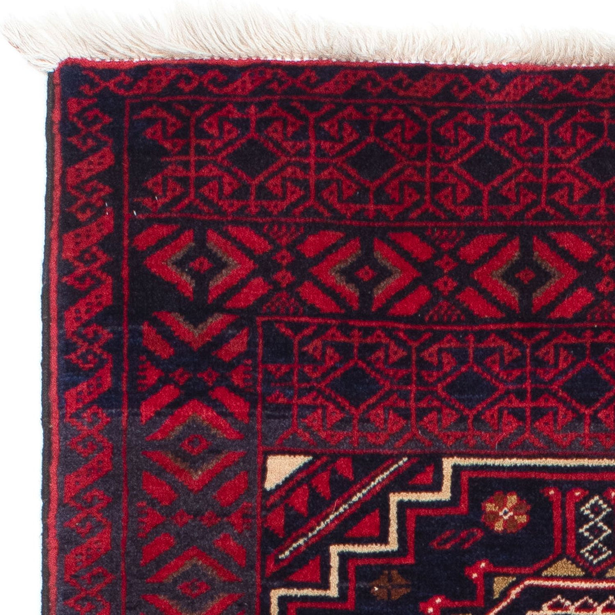Alfombra Belutsch - 146 x 84 cm - rojo oscuro