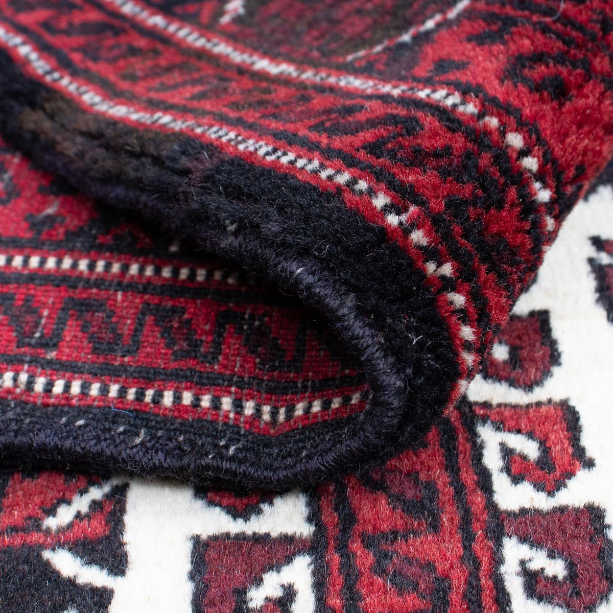 Alfombra Belutsch - 142 x 102 cm - rojo oscuro