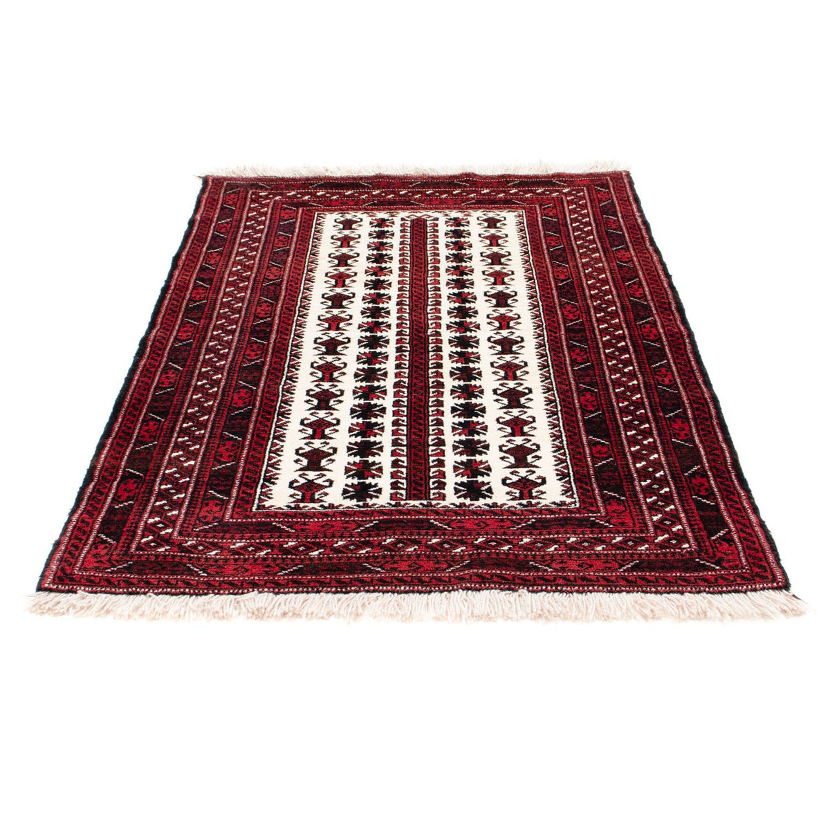 Alfombra Belutsch - 142 x 102 cm - rojo oscuro