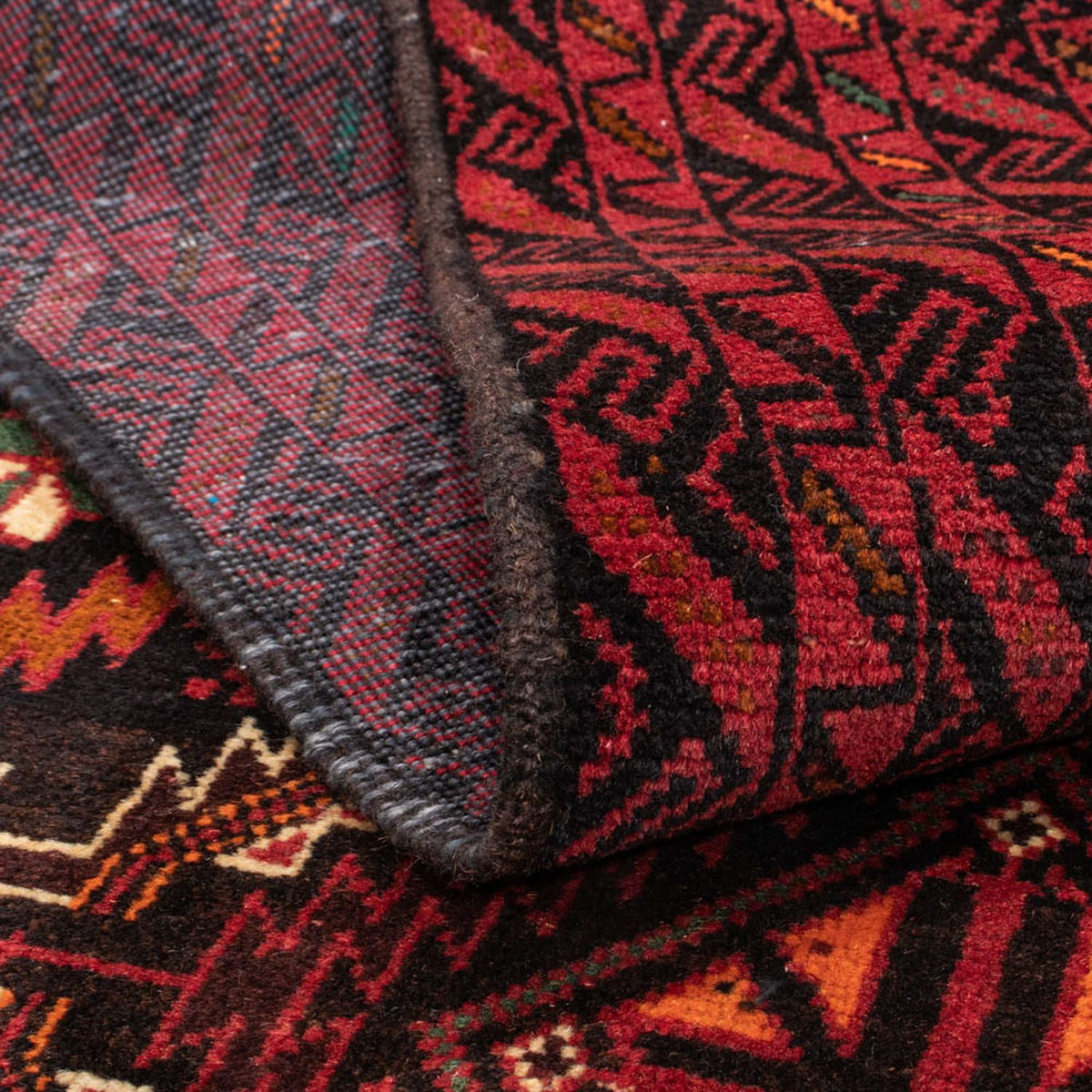 Alfombra de pasillo Alfombra Belutsch - 196 x 106 cm - rojo
