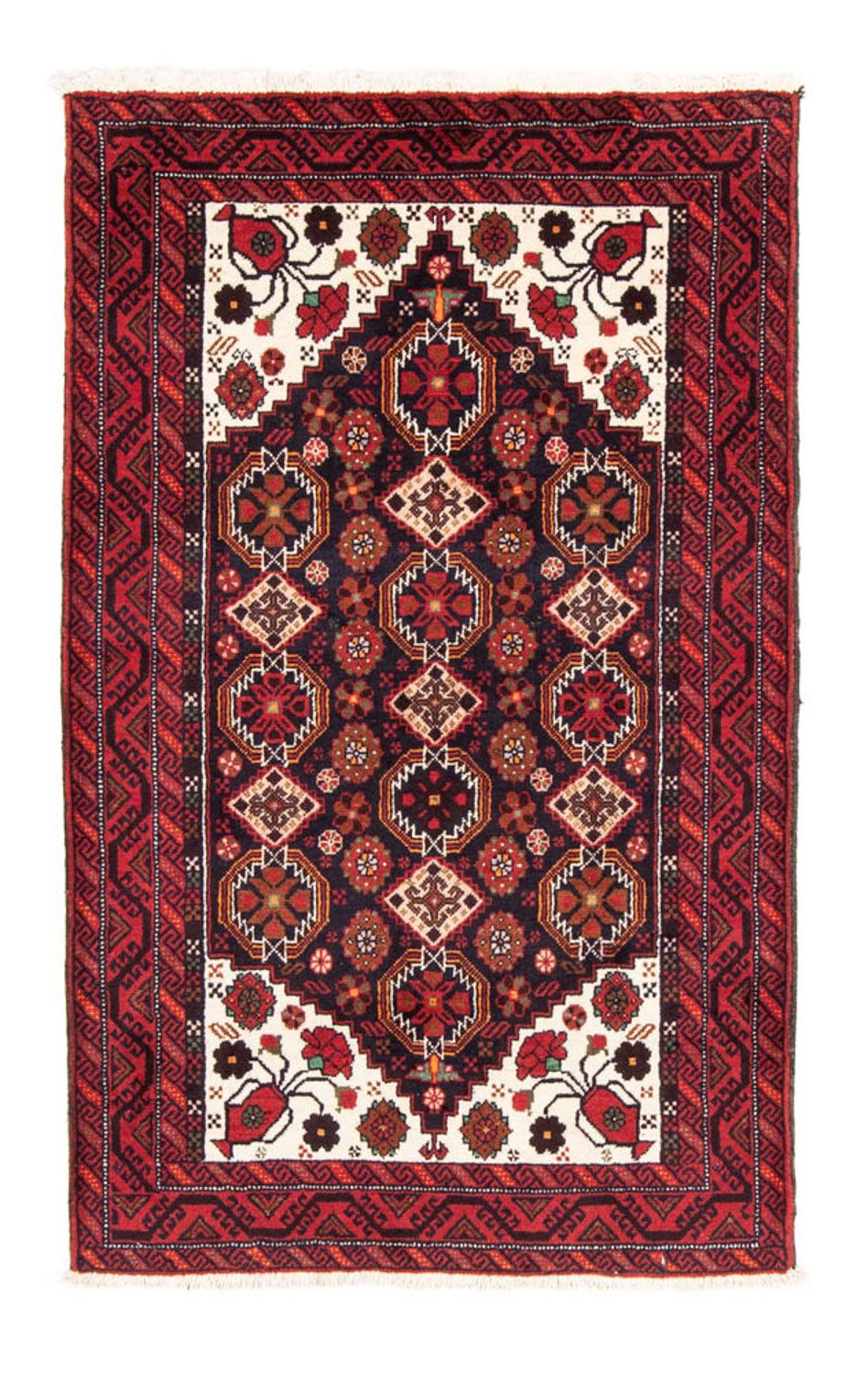 Alfombra de pasillo Alfombra Belutsch - 175 x 100 cm - rojo