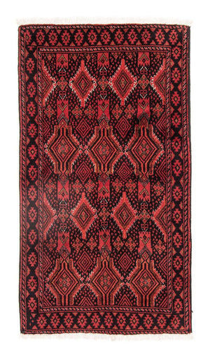 Alfombra de pasillo Alfombra Belutsch - 189 x 104 cm - rojo