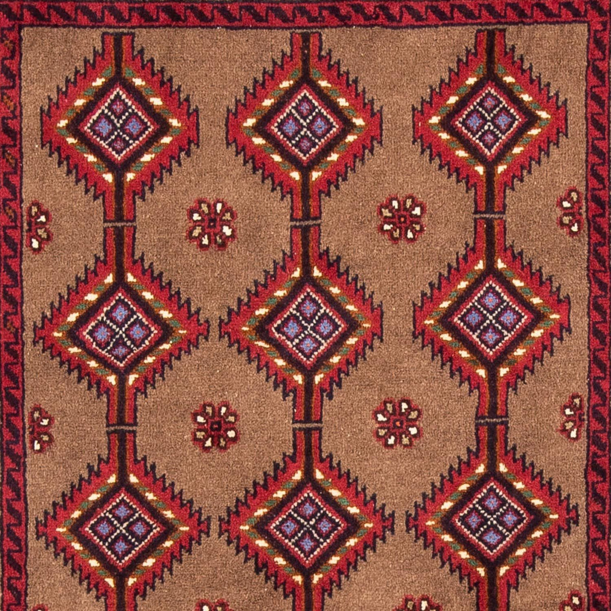 Alfombra de pasillo Alfombra Belutsch - 179 x 101 cm - rojo