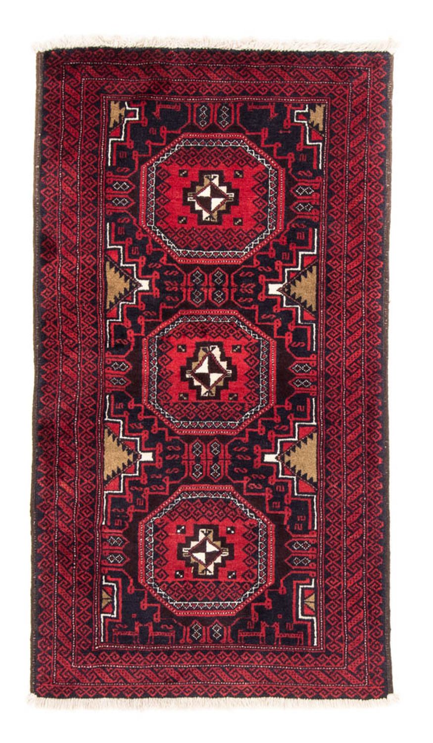 Alfombra de pasillo Alfombra Belutsch - 175 x 95 cm - rojo oscuro