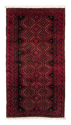 Alfombra de pasillo Alfombra Belutsch - 180 x 96 cm - rojo