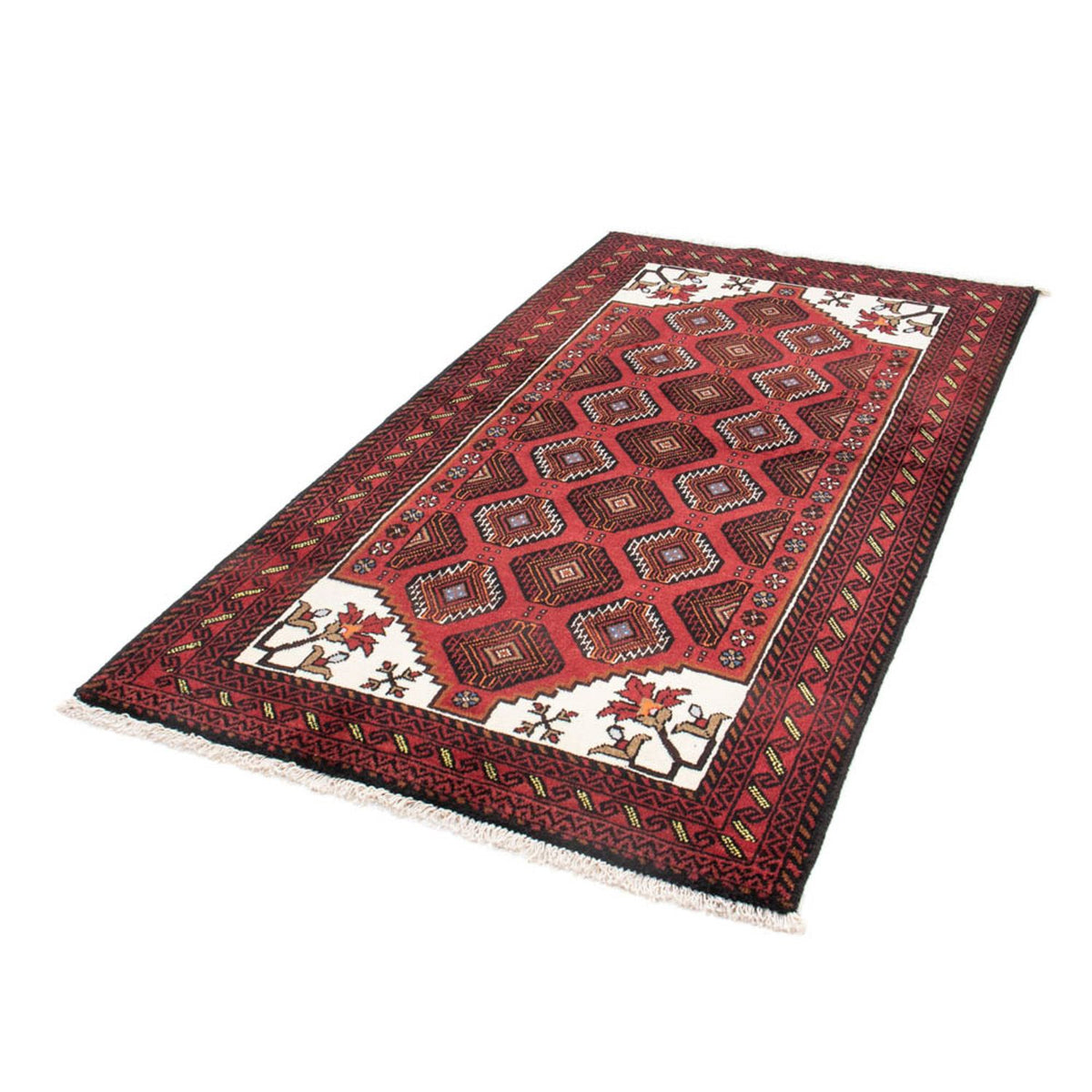 Alfombra de pasillo Alfombra Belutsch - 194 x 102 cm - rojo