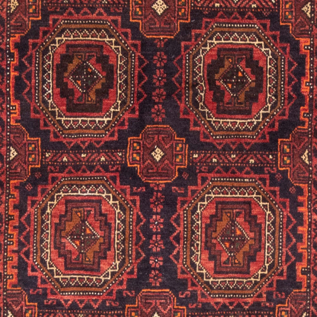 Alfombra de pasillo Alfombra Belutsch - 200 x 106 cm - rojo claro