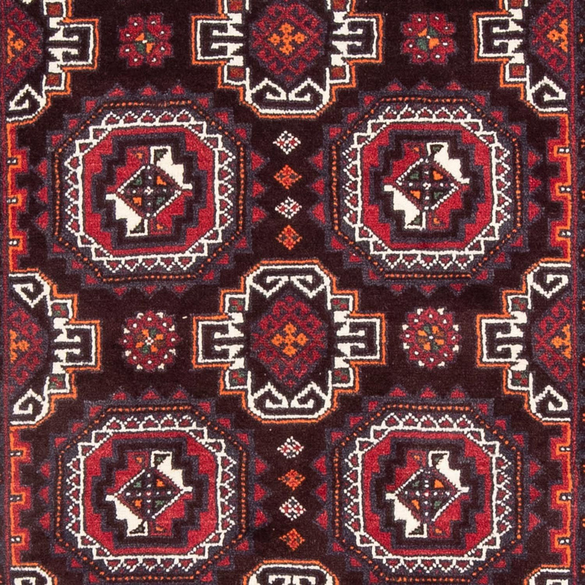 Alfombra de pasillo Alfombra Belutsch - 194 x 105 cm - rojo