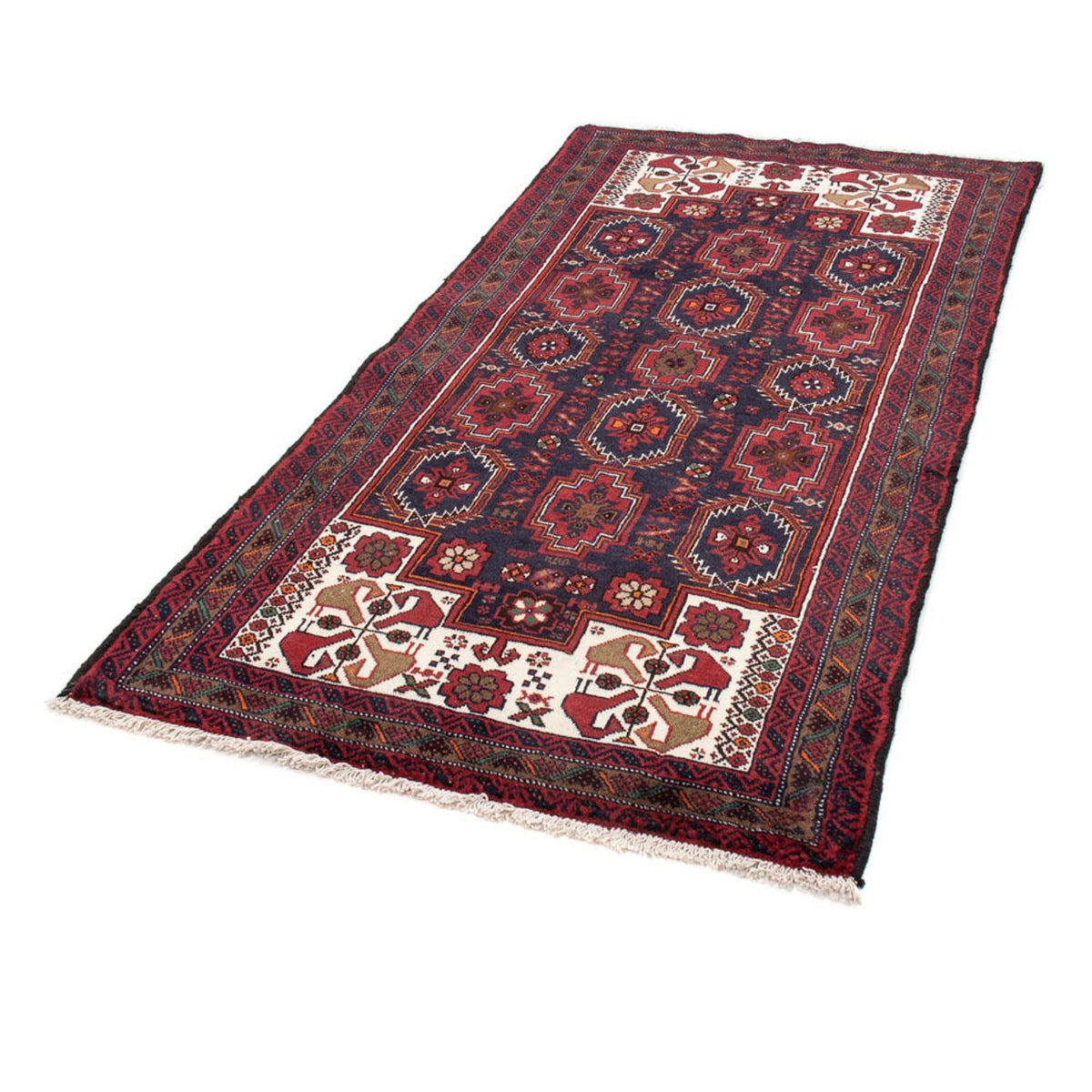 Alfombra de pasillo Alfombra Belutsch - 188 x 100 cm - rojo