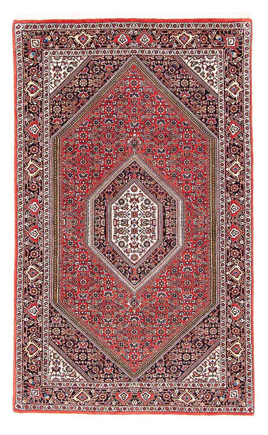Alfombra persa - Bidjar - 167 x 108 cm - rojo
