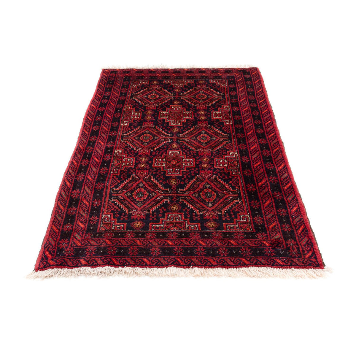 Alfombra Belutsch - 169 x 136 cm - rojo oscuro
