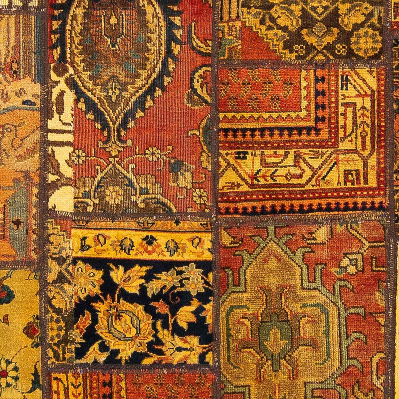 Alfombra de patchwork cuadrado  - 151 x 142 cm - multicolor