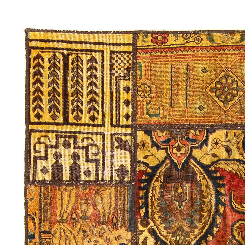 Alfombra de patchwork cuadrado  - 151 x 142 cm - multicolor