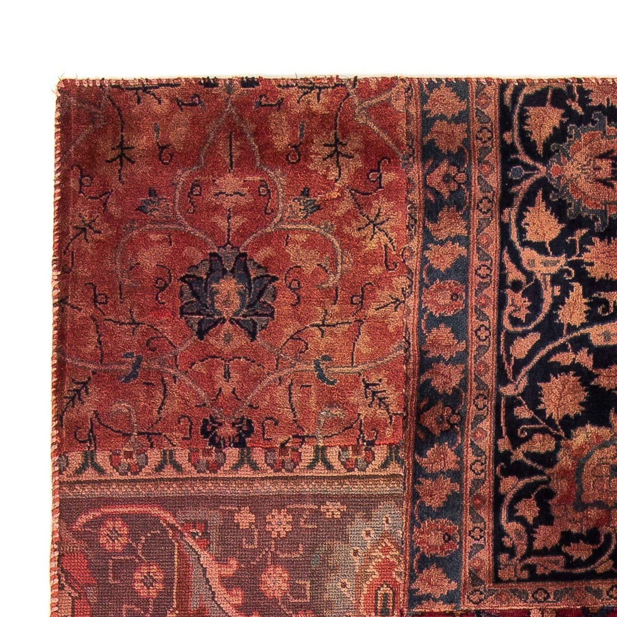 Alfombra de patchwork - 207 x 135 cm - multicolor