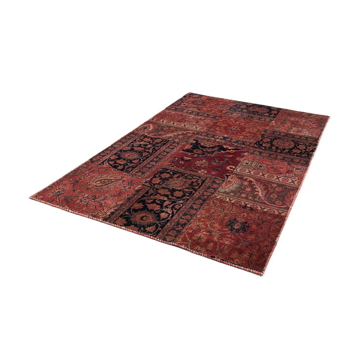 Alfombra de patchwork - 207 x 135 cm - multicolor