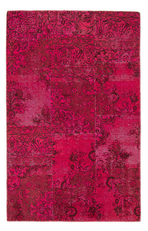 Alfombra de patchwork - 202 x 127 cm - multicolor