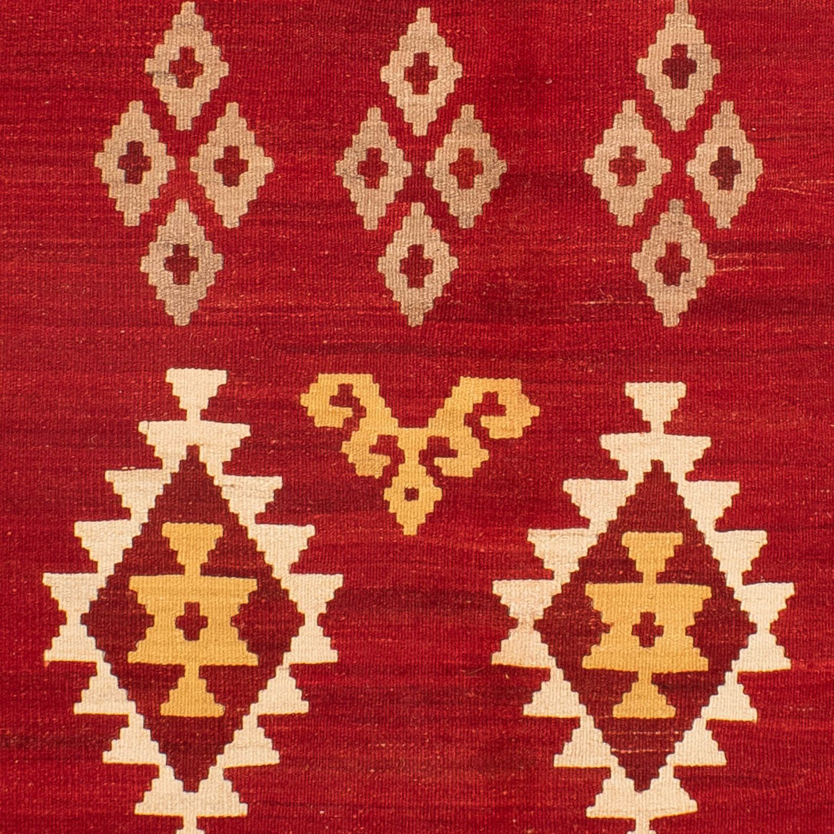 Alfombra Kelim - Oriental - 252 x 178 cm - rojo oscuro