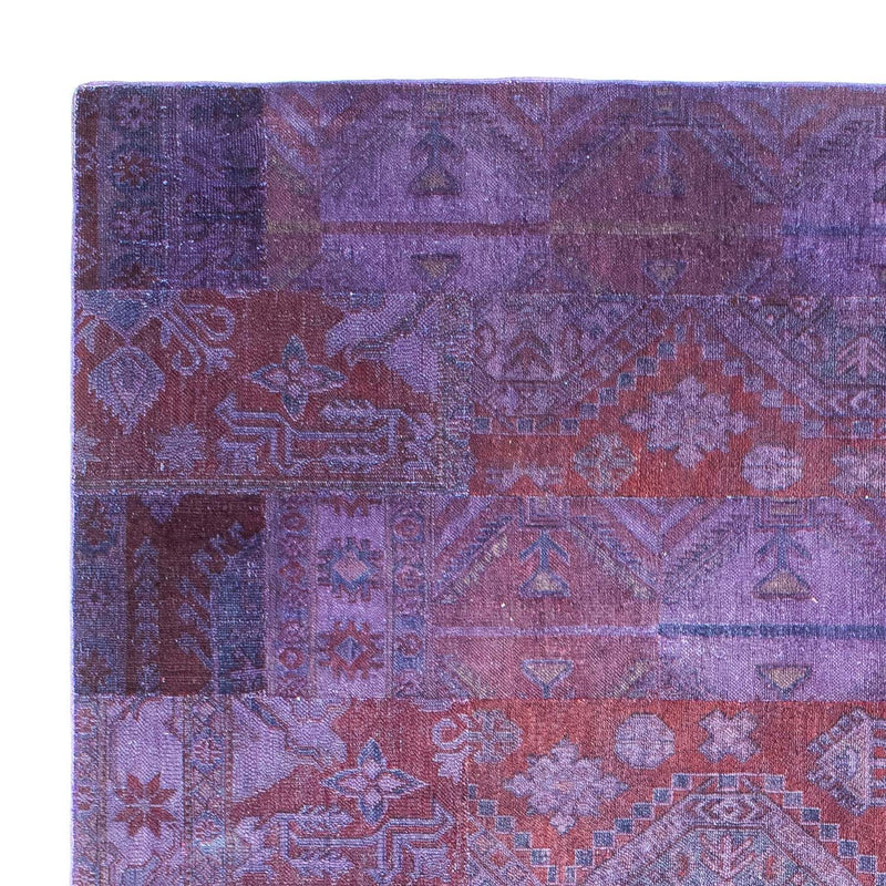 Alfombra de patchwork - 299 x 239 cm - púrpura