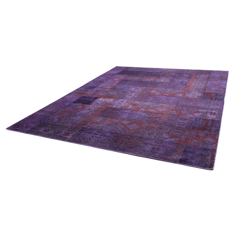 Alfombra de patchwork - 299 x 239 cm - púrpura