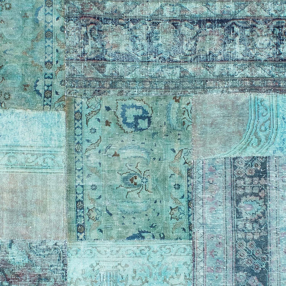 Alfombra de patchwork - 299 x 238 cm - multicolor