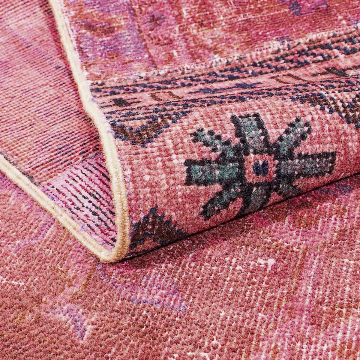 Alfombra de patchwork - 241 x 151 cm - multicolor