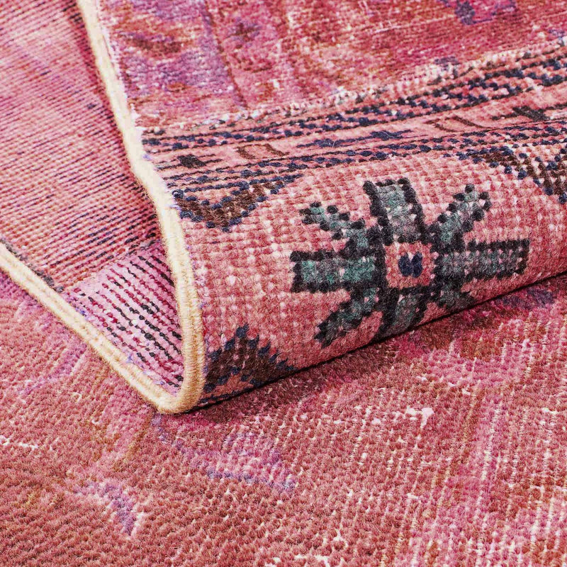 Alfombra de patchwork - 241 x 151 cm - multicolor