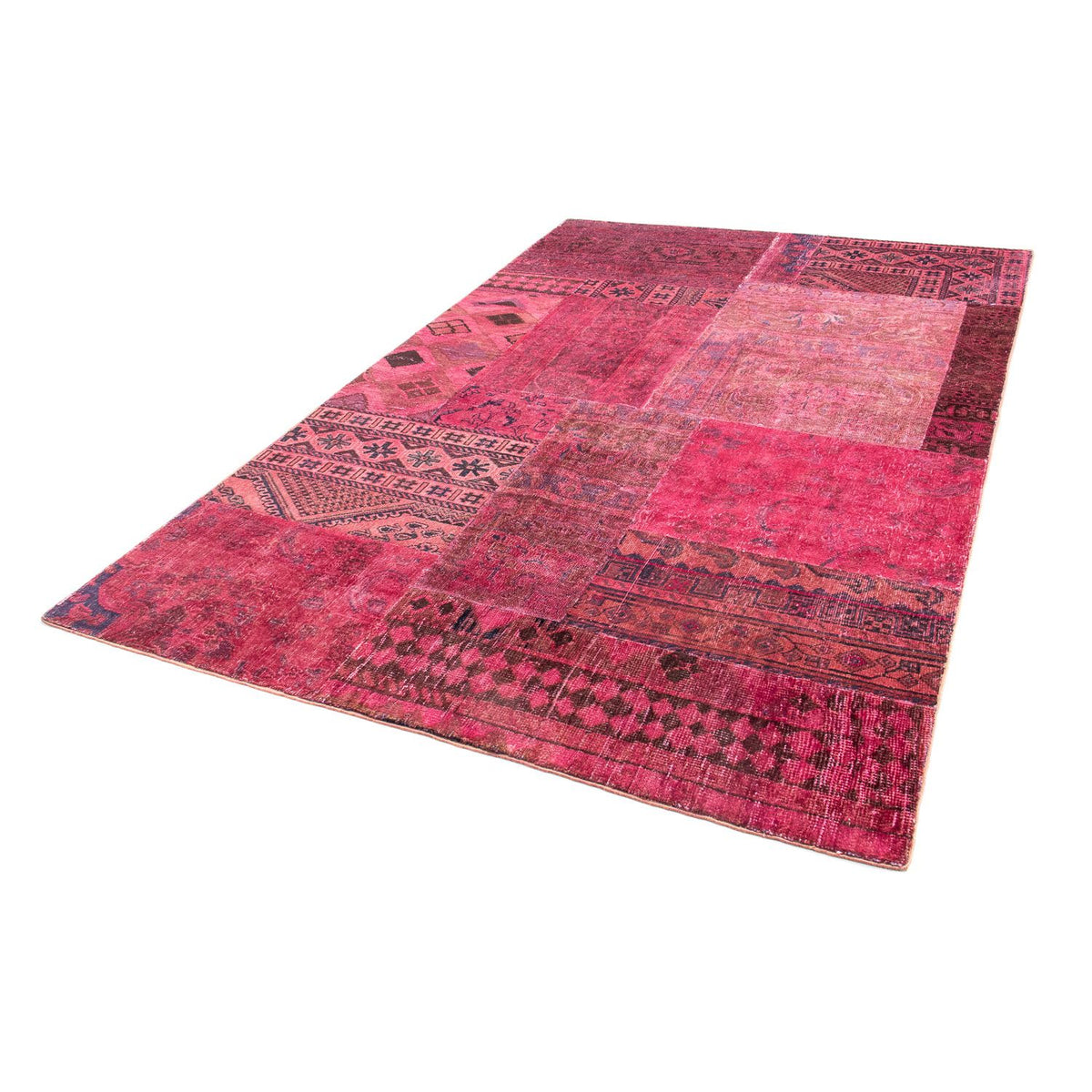 Alfombra de patchwork - 237 x 151 cm - multicolor