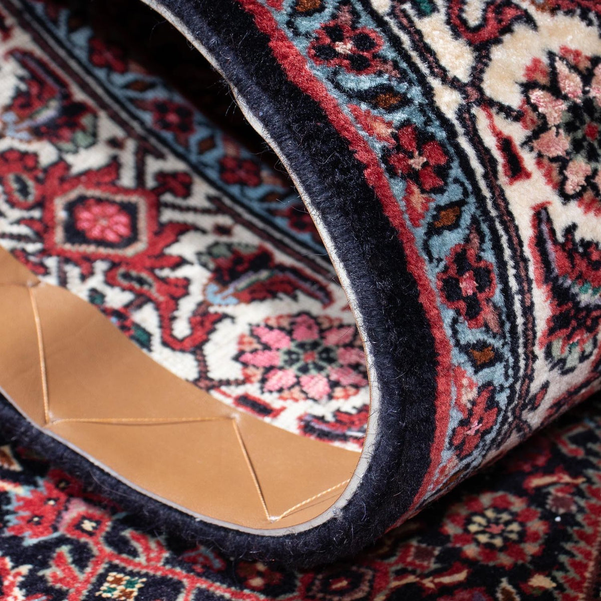 Alfombra de pasillo Alfombra persa - Bidjar - 308 x 78 cm - rojo claro