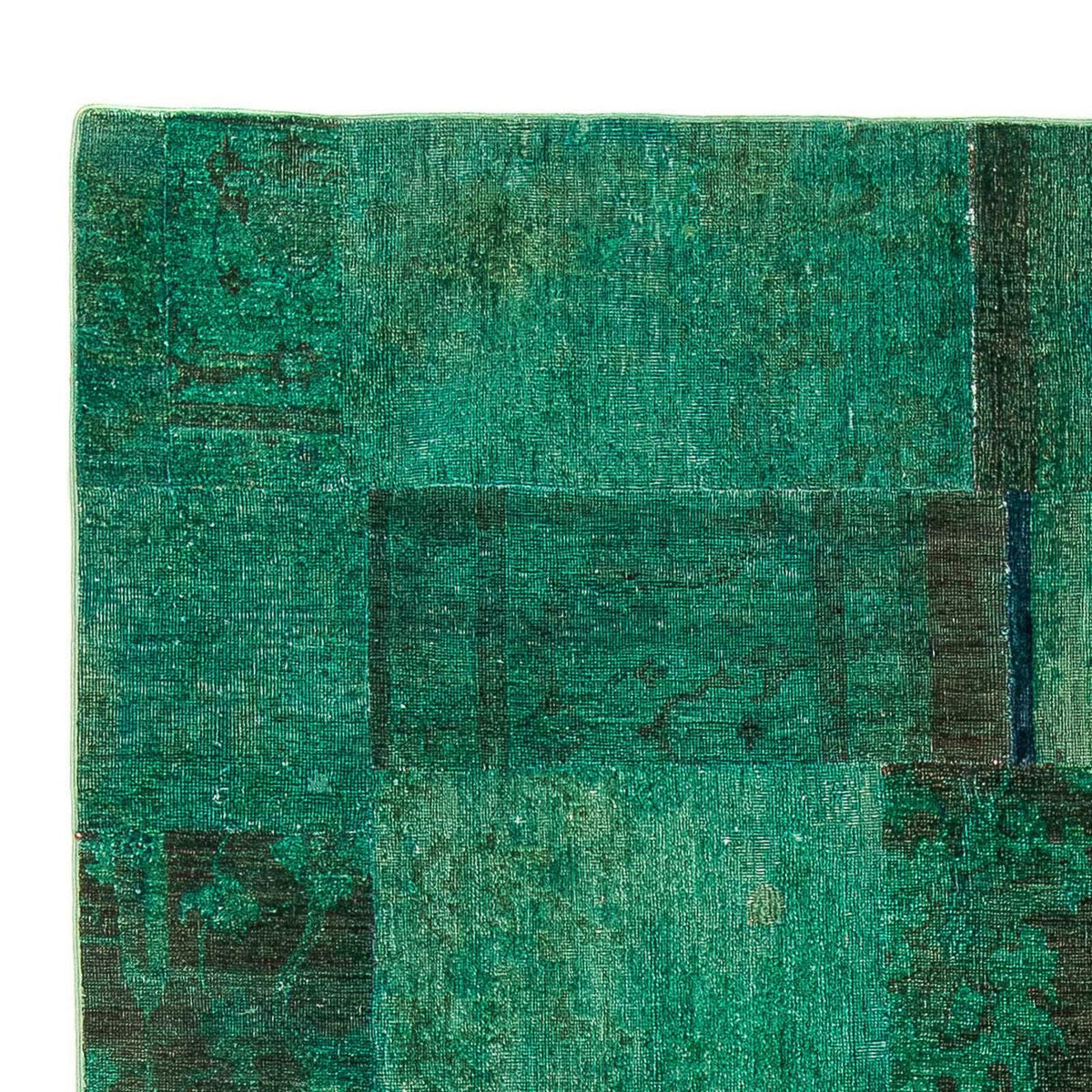 Alfombra de patchwork - 237 x 156 cm - verde