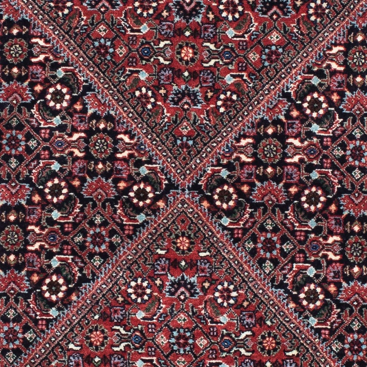 Alfombra de pasillo Alfombra persa - Bidjar - 200 x 75 cm - rojo claro