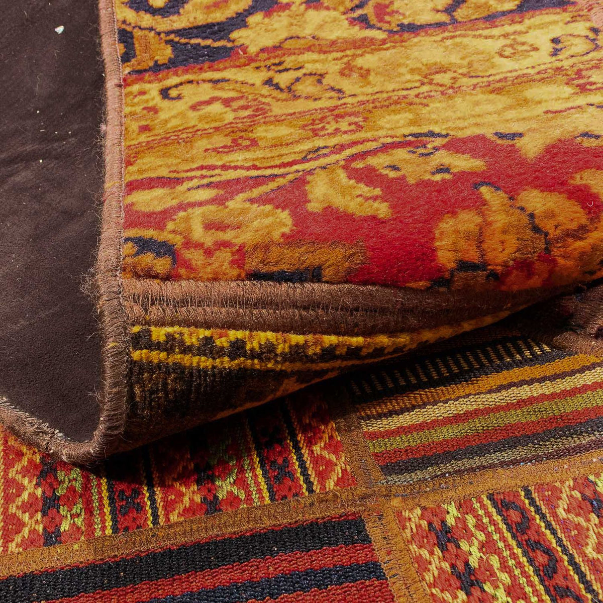 Alfombra de patchwork - 234 x 169 cm - multicolor