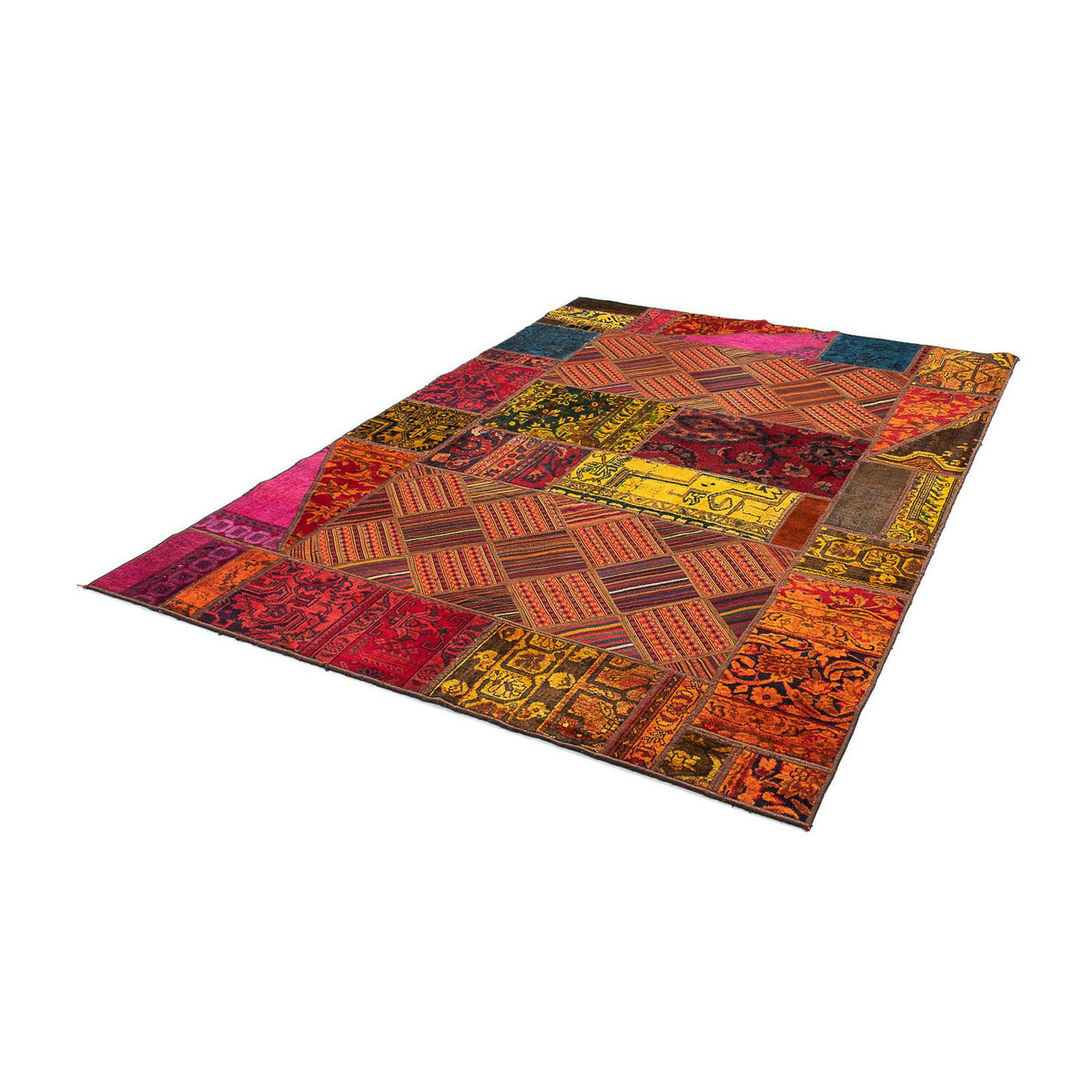 Alfombra de patchwork - 234 x 169 cm - multicolor
