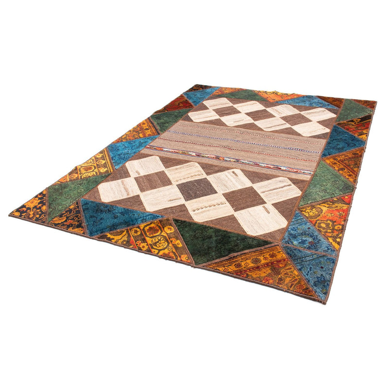 Alfombra de patchwork - 224 x 164 cm - multicolor