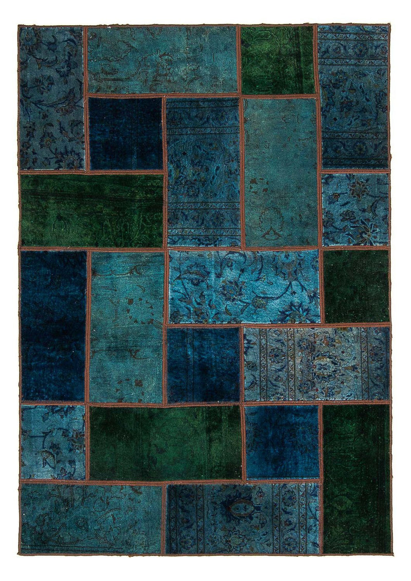 Alfombra de patchwork - 207 x 143 cm - multicolor