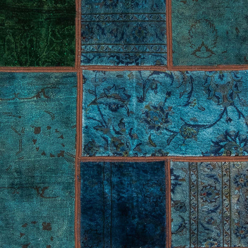 Alfombra de patchwork - 207 x 143 cm - multicolor