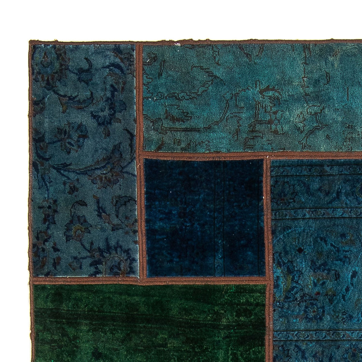 Alfombra de patchwork - 207 x 143 cm - multicolor