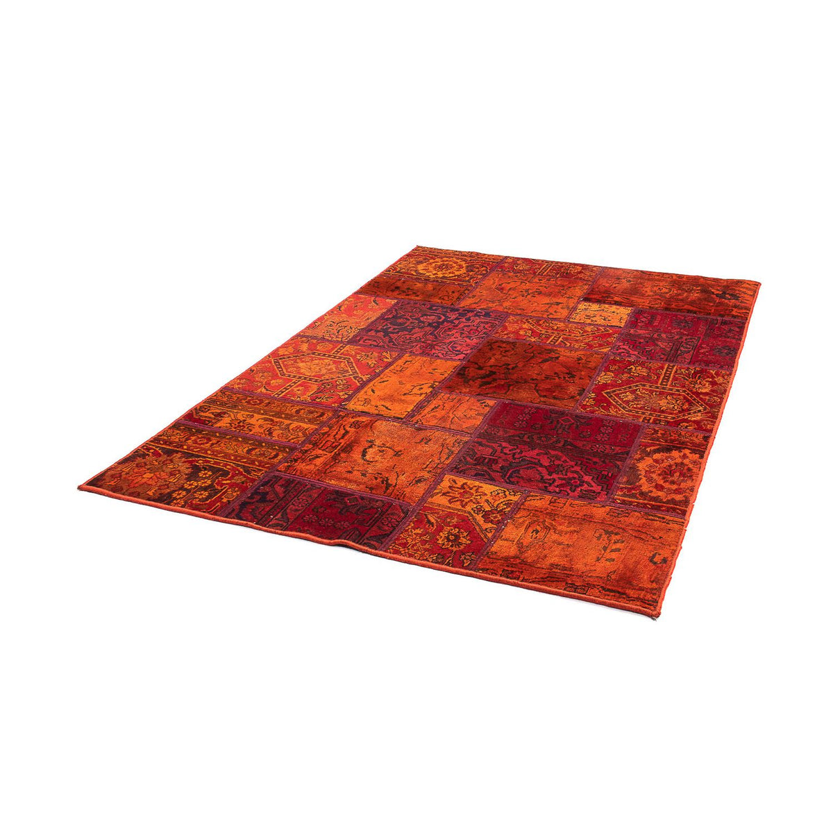 Alfombra de patchwork - 194 x 140 cm - multicolor