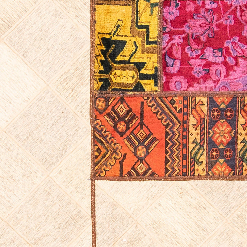 Alfombra de patchwork - 249 x 194 cm - multicolor