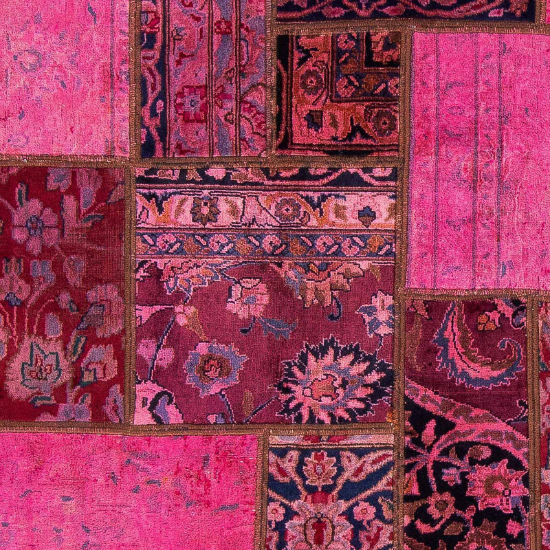 Alfombra de patchwork - 197 x 138 cm - multicolor