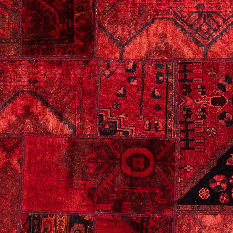 Alfombra de patchwork - 208 x 148 cm - multicolor