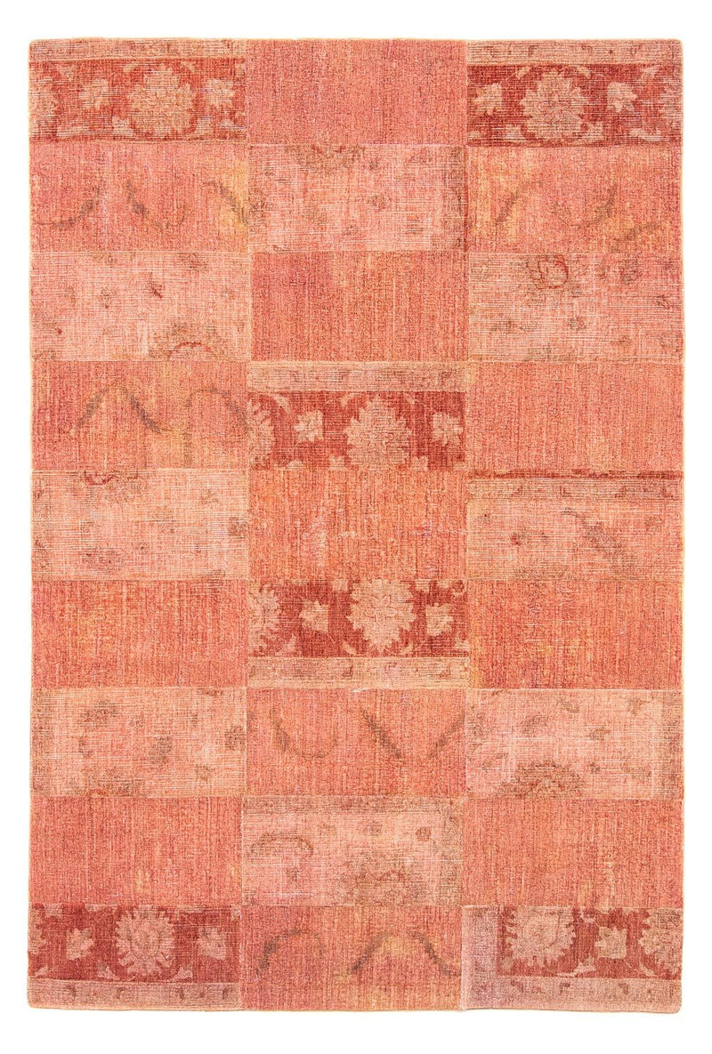 Alfombra de patchwork - 270 x 181 cm - rojo claro