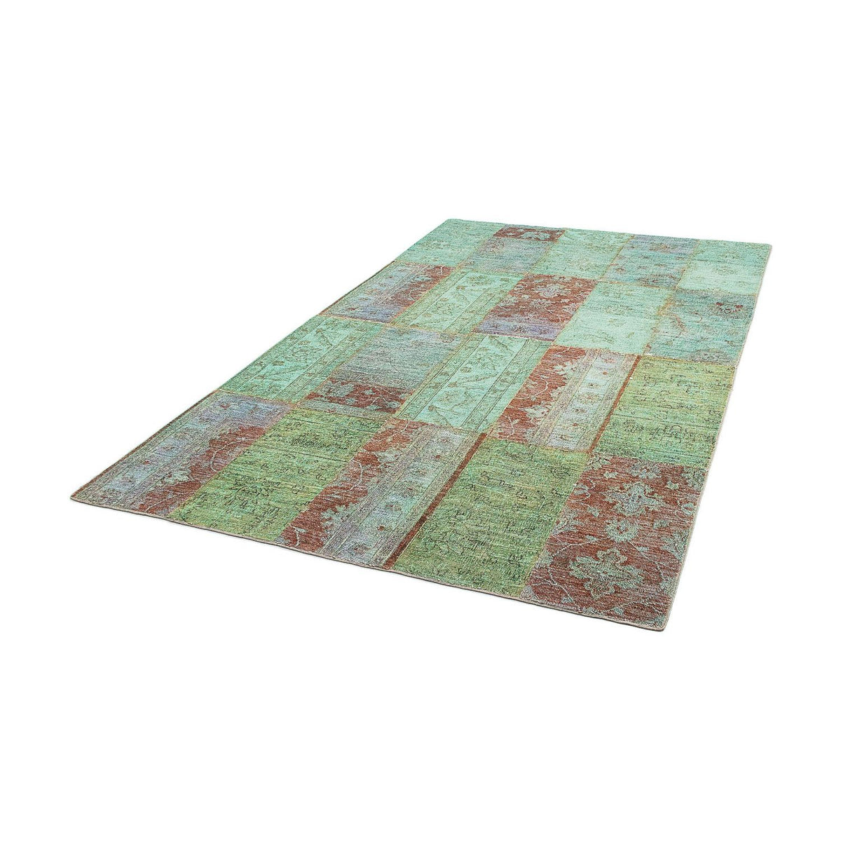 Alfombra de patchwork - 242 x 148 cm - multicolor