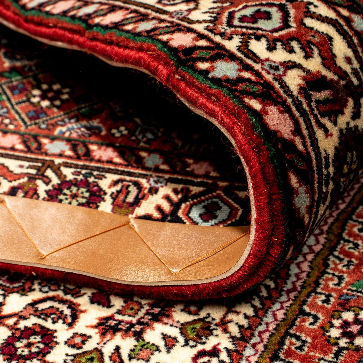 Alfombra de pasillo Alfombra persa - Bidjar - 273 x 87 cm - rojo oscuro