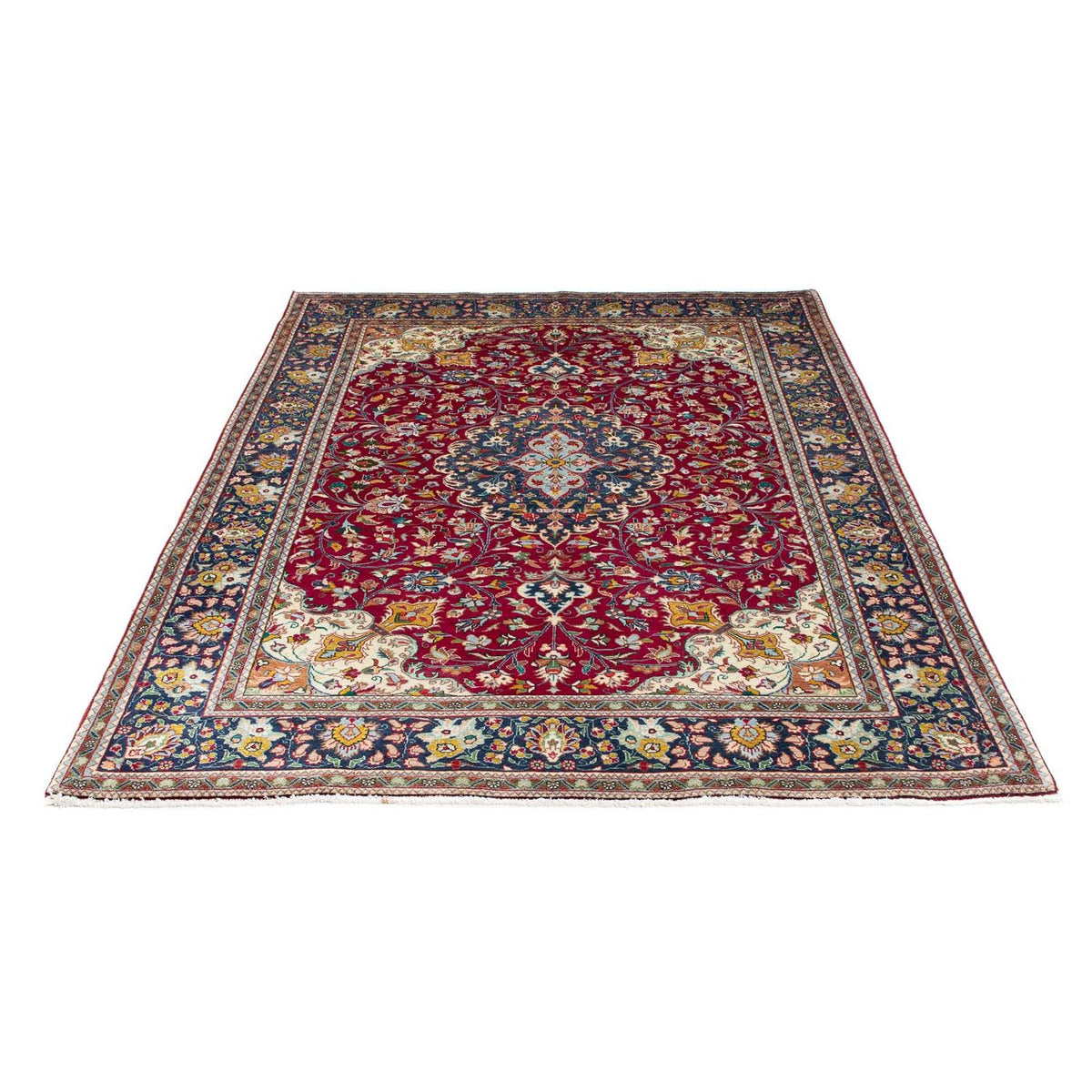 Alfombra persa - Tabriz - 196 x 145 cm - rojo